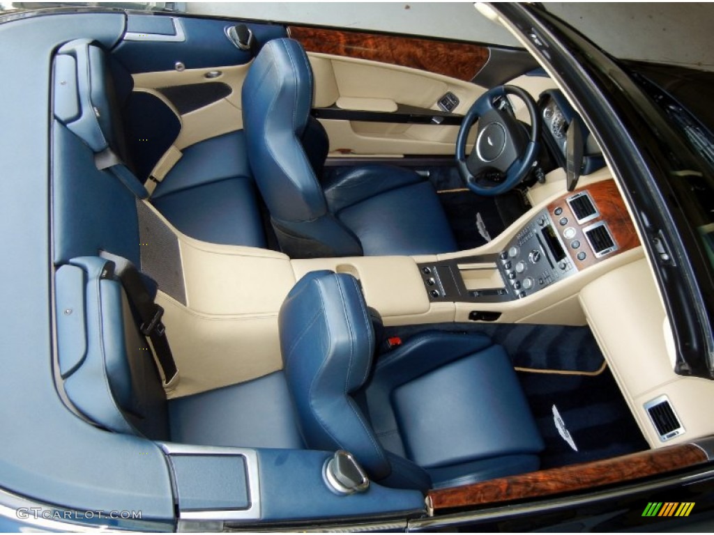 Blue/Beige Interior 2006 Aston Martin DB9 Volante Photo #68684269