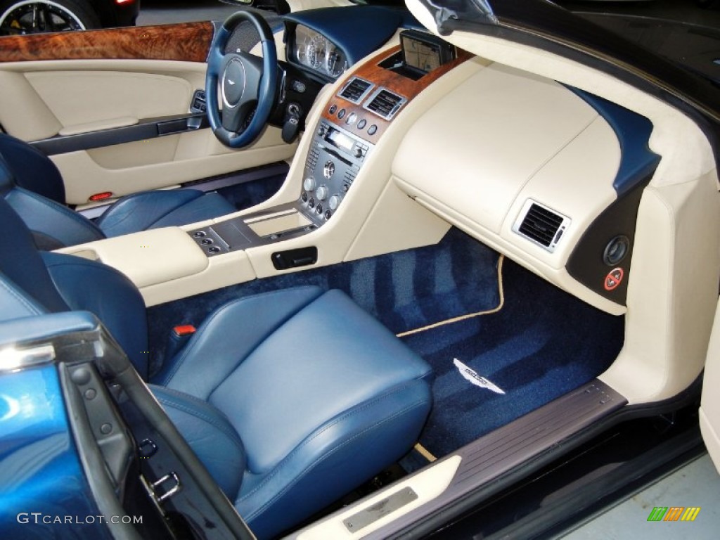 2006 Aston Martin DB9 Volante Blue/Beige Dashboard Photo #68684287