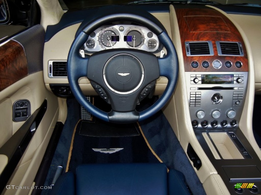 2006 Aston Martin DB9 Volante Blue/Beige Dashboard Photo #68684296