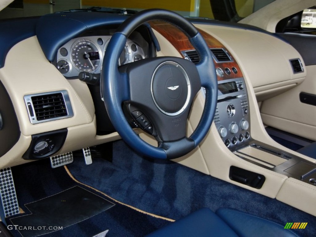 Blue/Beige Interior 2006 Aston Martin DB9 Volante Photo #68684317