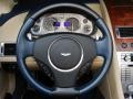 2006 Aston Martin DB9 Blue/Beige Interior Steering Wheel Photo