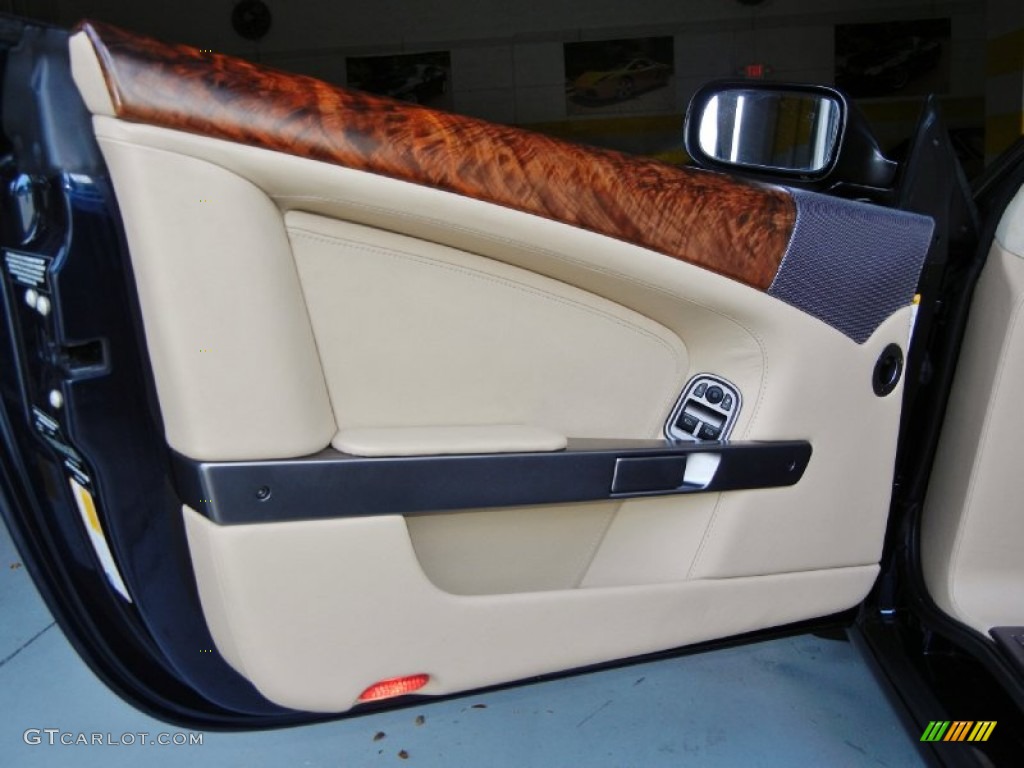 2006 Aston Martin DB9 Volante Blue/Beige Door Panel Photo #68684458