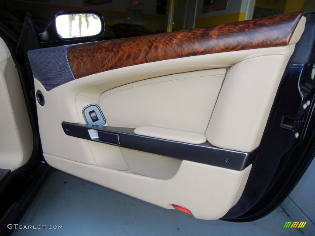 2006 Aston Martin DB9 Volante Blue/Beige Door Panel Photo #68684464