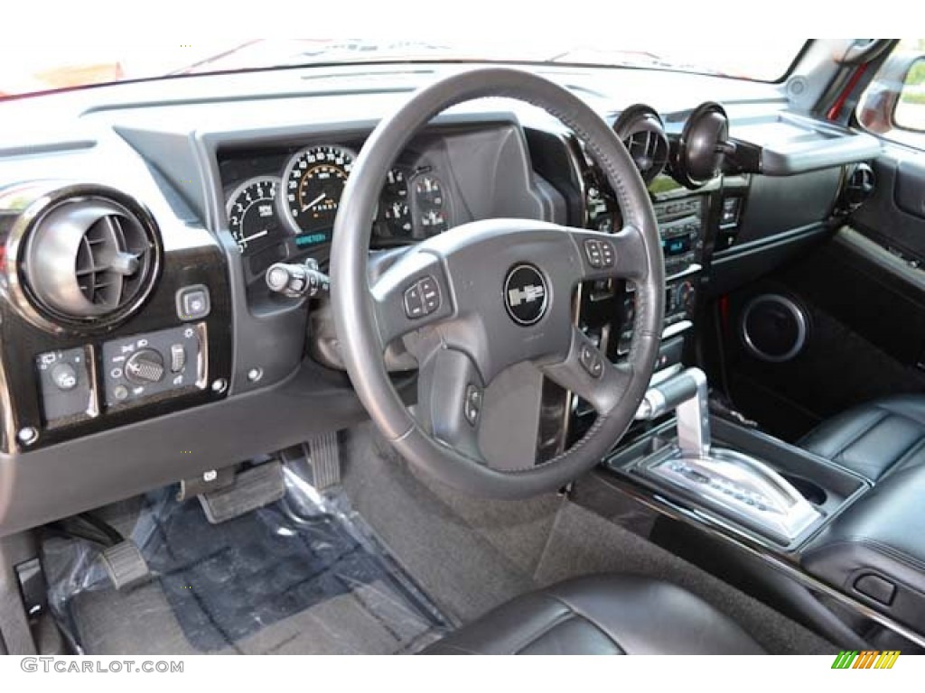2007 Hummer H2 SUV Ebony Black Dashboard Photo #68684957