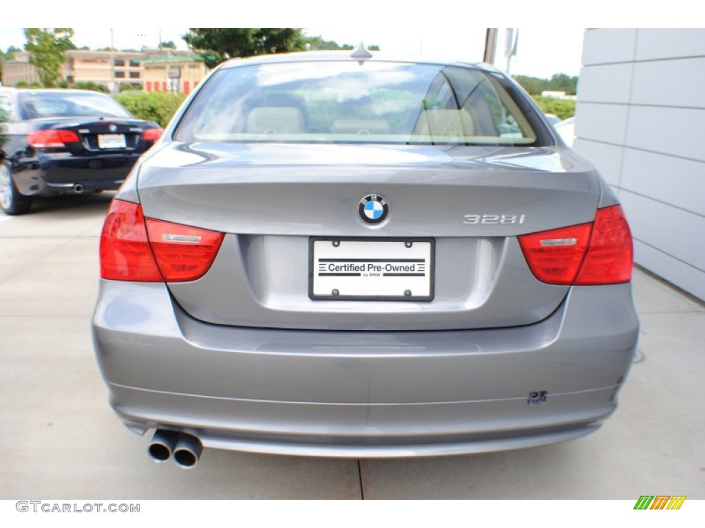 2009 3 Series 328xi Sedan - Space Grey Metallic / Beige photo #5