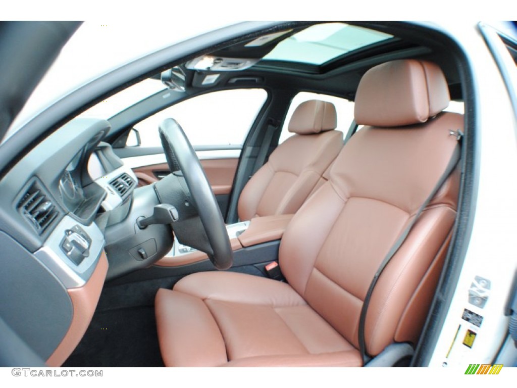Cinnamon Brown Interior 2011 BMW 5 Series 550i xDrive Sedan Photo #68685901