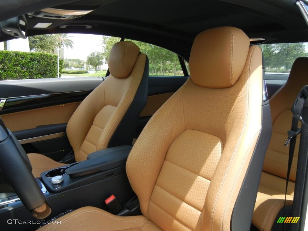 Natural Beige/Black Interior 2012 Mercedes-Benz E 350 Coupe Photo #68686660