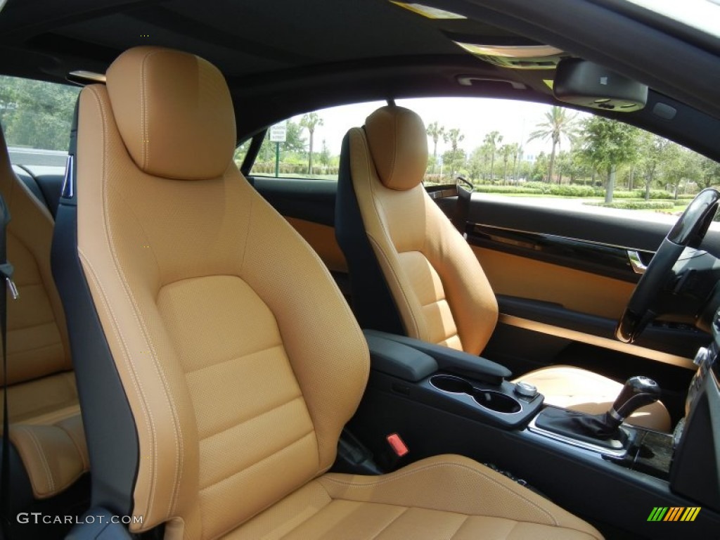 Natural Beige/Black Interior 2012 Mercedes-Benz E 350 Coupe Photo #68686699