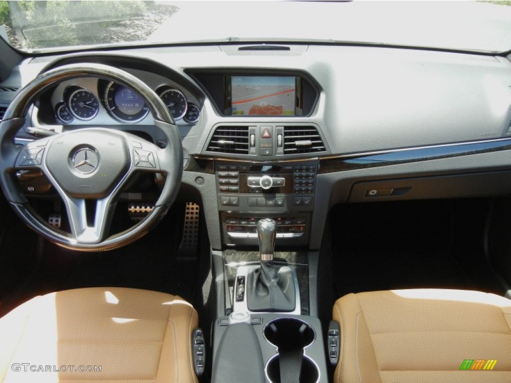 2012 Mercedes-Benz E 350 Coupe Natural Beige/Black Dashboard Photo #68686714
