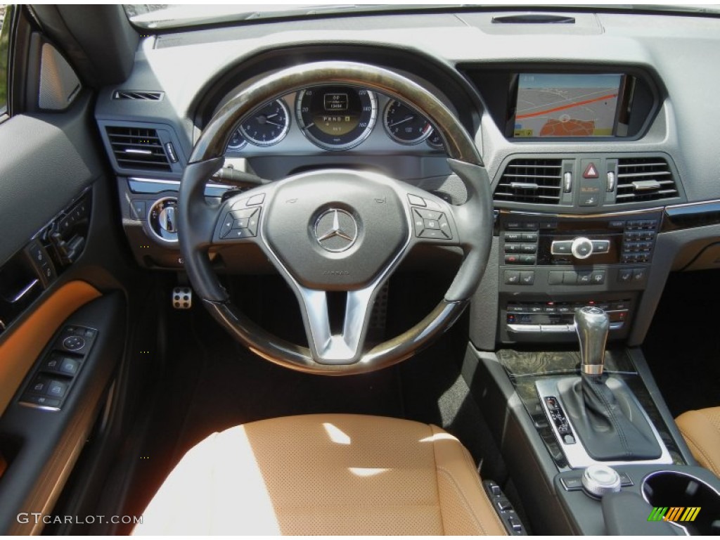 2012 Mercedes-Benz E 350 Coupe Natural Beige/Black Dashboard Photo #68686723