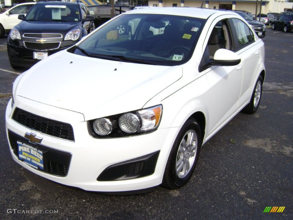 2012 Sonic LS Sedan - Summit White / Jet Black/Dark Titanium photo #1