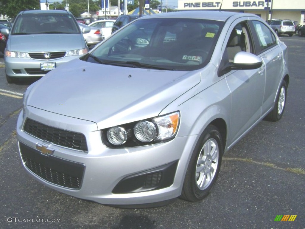 2012 Sonic LS Sedan - Silver Ice Metallic / Jet Black/Dark Titanium photo #1