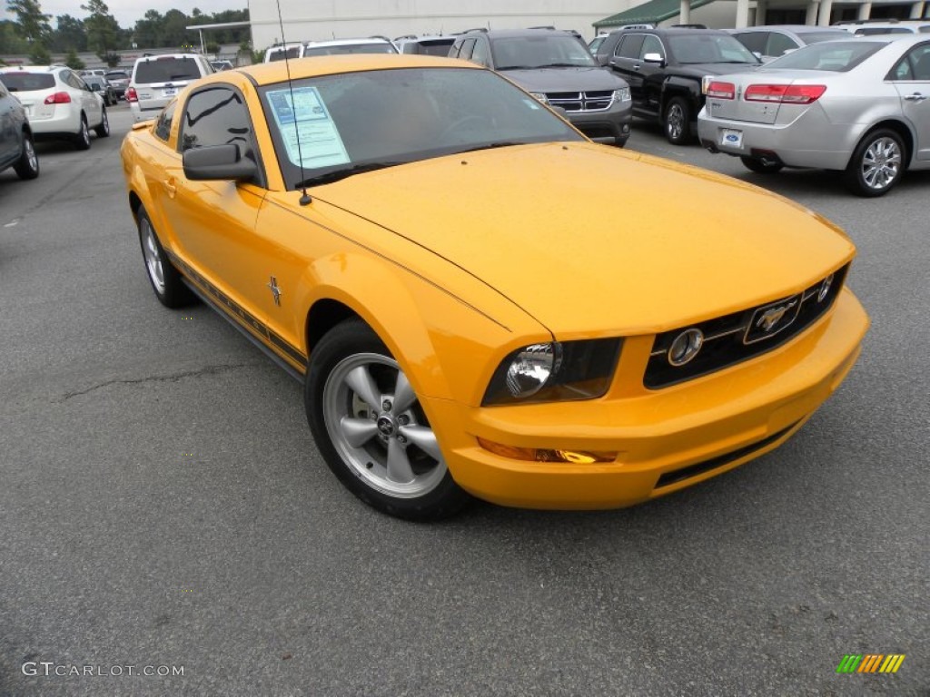 2008 Mustang V6 Premium Coupe - Grabber Orange / Dark Charcoal photo #1