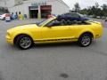 2005 Screaming Yellow Ford Mustang V6 Premium Convertible  photo #2