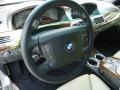 Cream Beige 2008 BMW 7 Series 750Li Sedan Steering Wheel