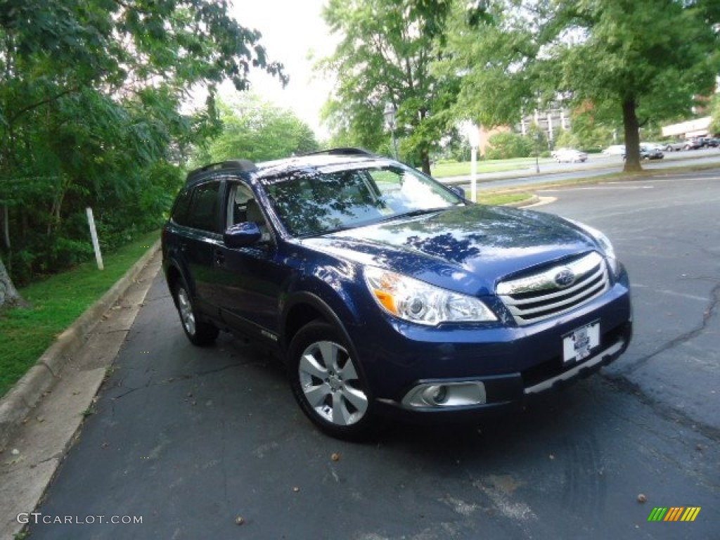 2011 Outback 2.5i Premium Wagon - Azurite Blue Pearl / Warm Ivory photo #1