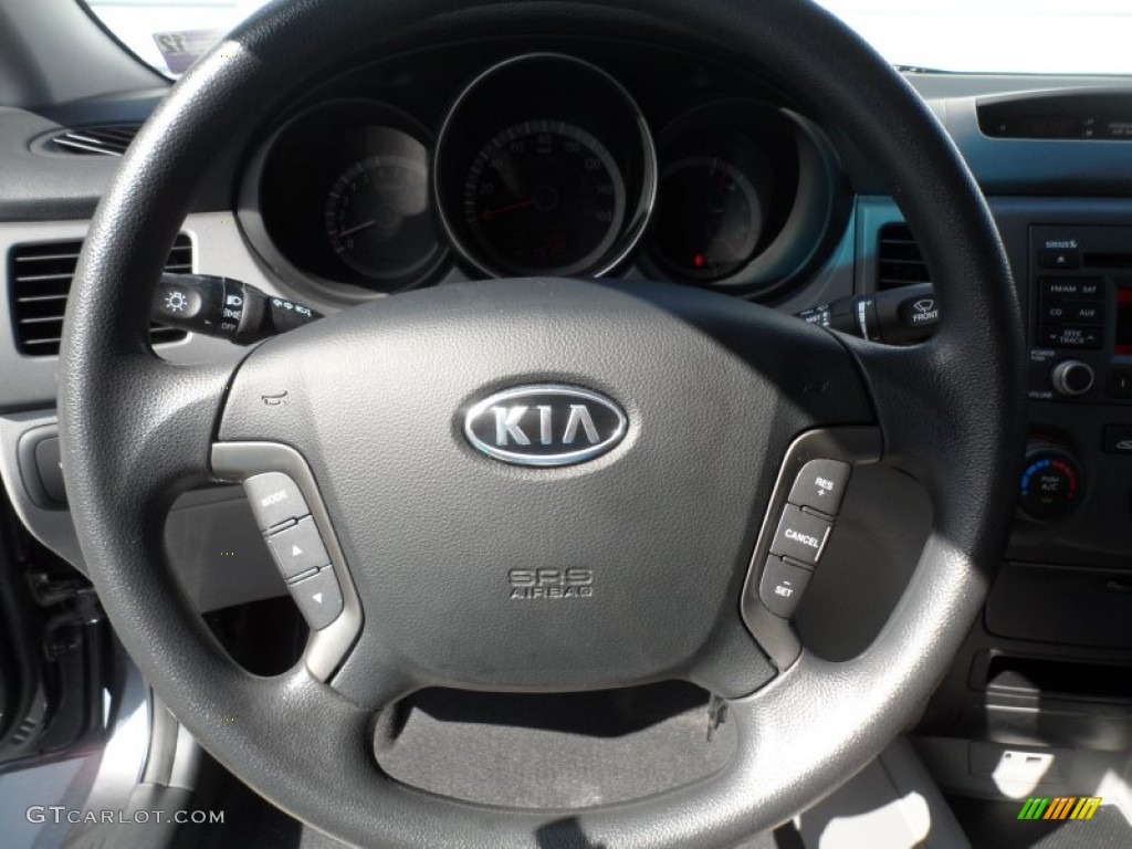 2010 Kia Optima LX Gray Steering Wheel Photo #68695108