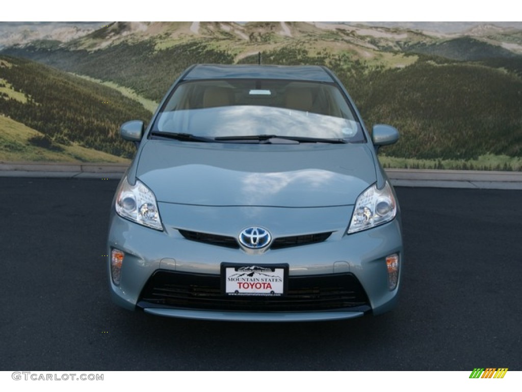 2012 Prius 3rd Gen Four Hybrid - Sea Glass Pearl / Bisque photo #3