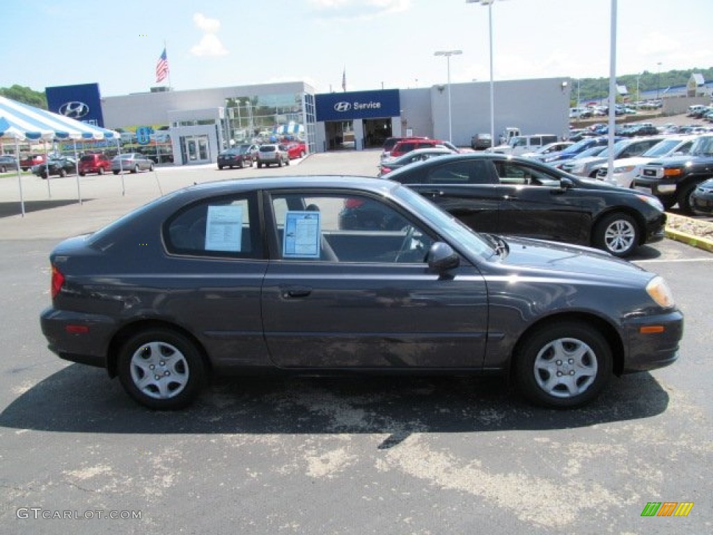 2005 Accent GLS Coupe - Stormy Gray / Gray photo #2