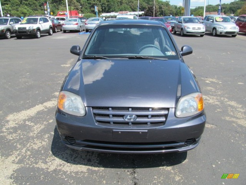 2005 Accent GLS Coupe - Stormy Gray / Gray photo #3