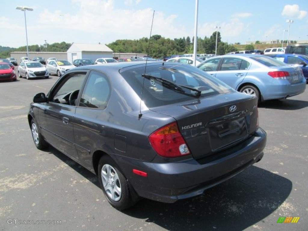 2005 Accent GLS Coupe - Stormy Gray / Gray photo #6