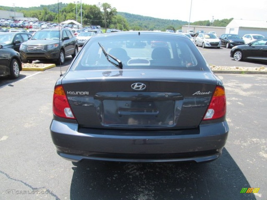 2005 Accent GLS Coupe - Stormy Gray / Gray photo #7