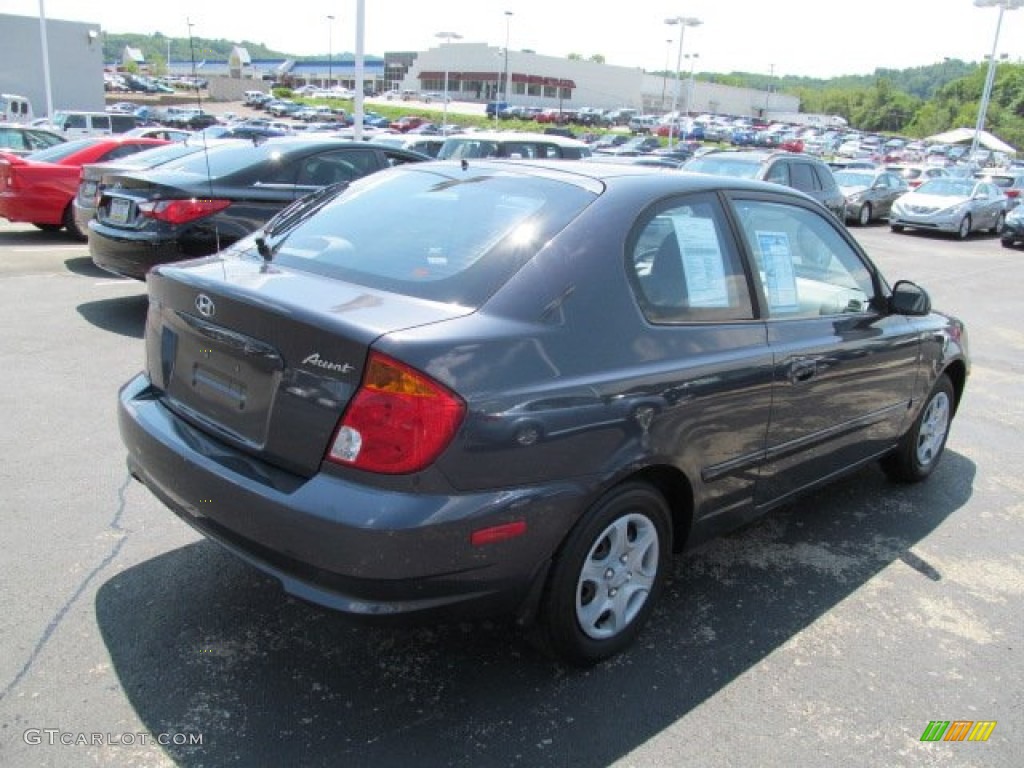 2005 Accent GLS Coupe - Stormy Gray / Gray photo #8