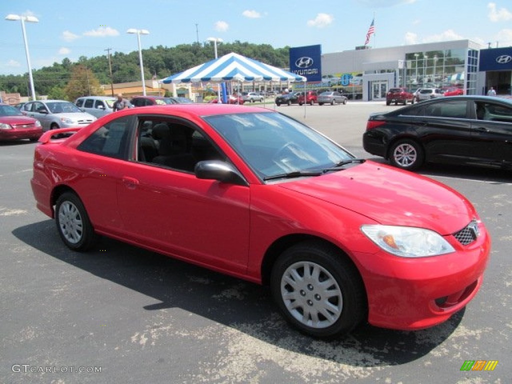 2004 Civic LX Coupe - Rally Red / Black photo #1