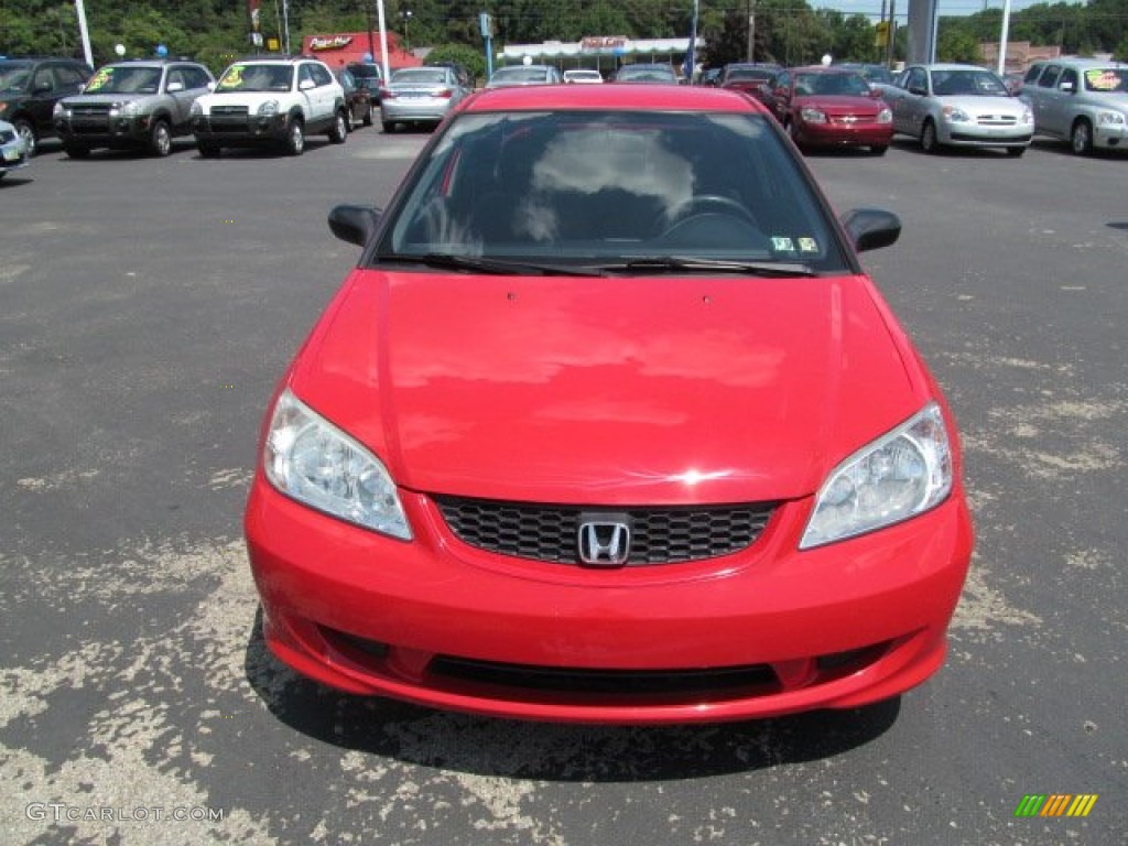 2004 Civic LX Coupe - Rally Red / Black photo #5
