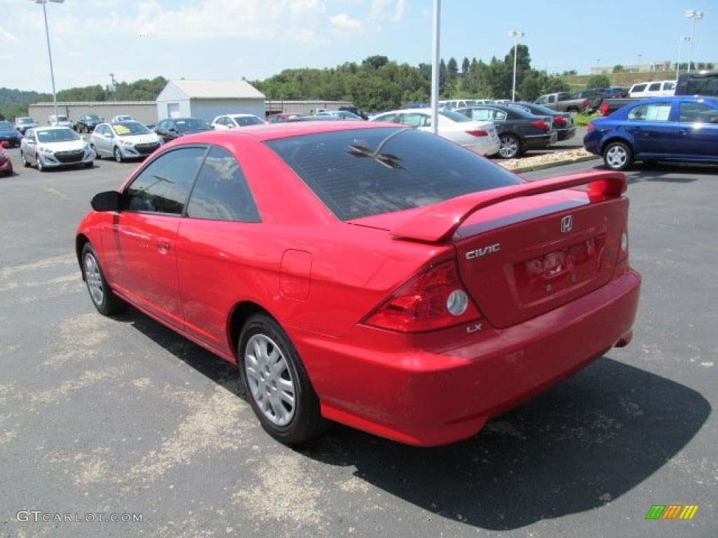 2004 Civic LX Coupe - Rally Red / Black photo #8