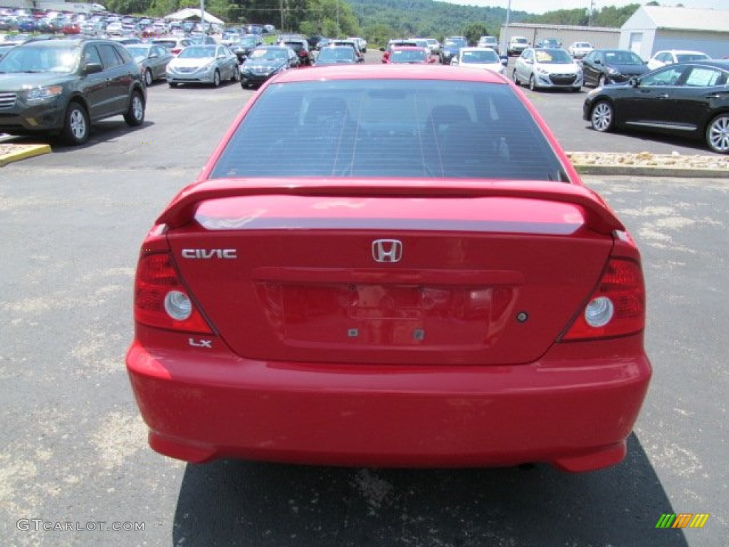 2004 Civic LX Coupe - Rally Red / Black photo #9