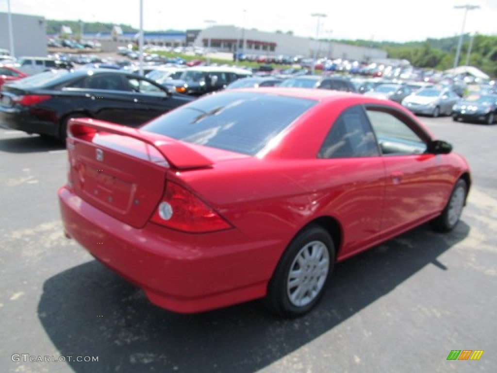 2004 Civic LX Coupe - Rally Red / Black photo #10