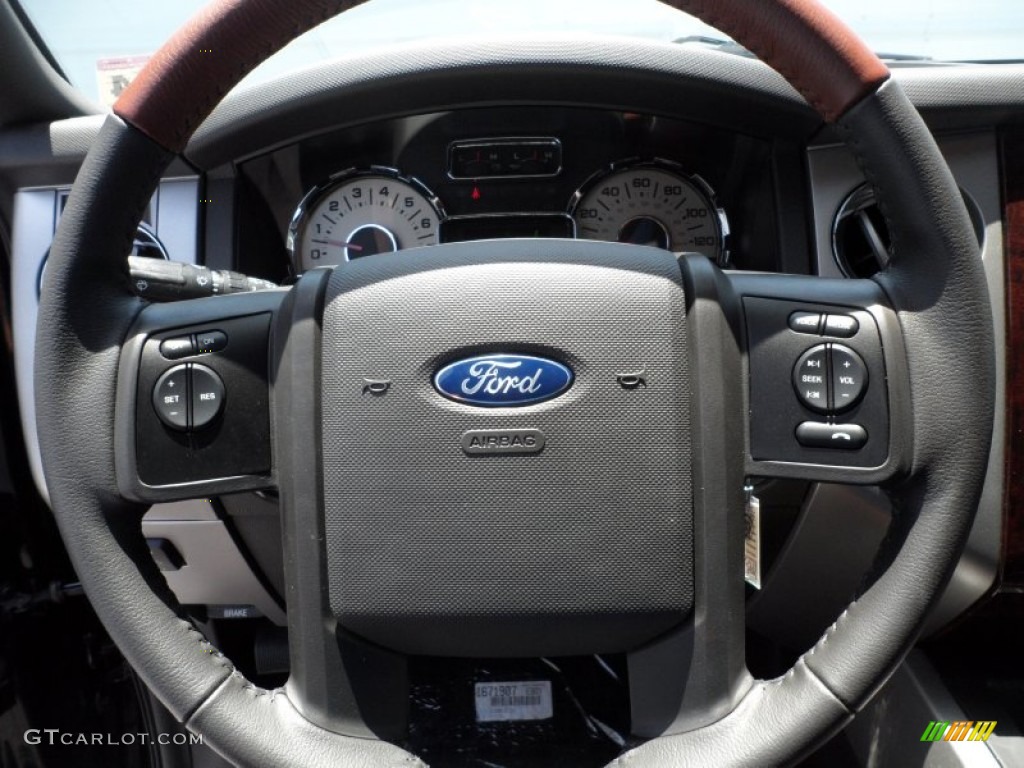 2012 Ford Expedition King Ranch Chaparral Steering Wheel Photo #68700109