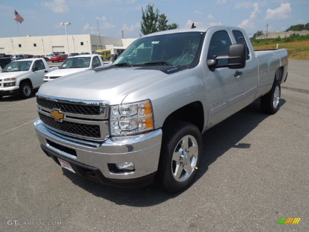 Silver Ice Metallic 2013 Chevrolet Silverado 2500HD LT Extended Cab 4x4 Exterior Photo #68700846