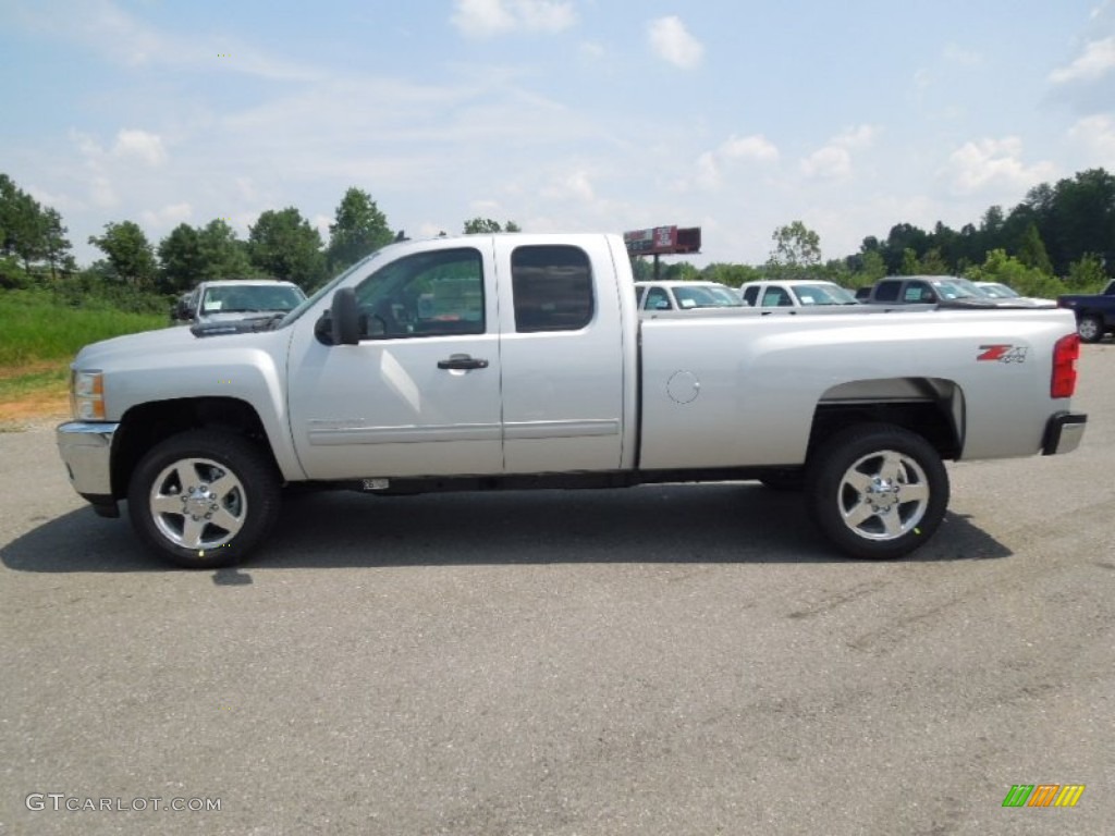 Silver Ice Metallic 2013 Chevrolet Silverado 2500HD LT Extended Cab 4x4 Exterior Photo #68700859