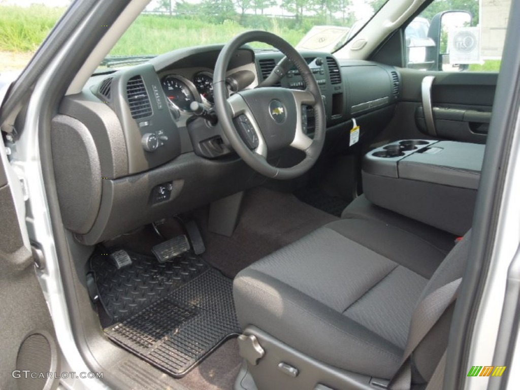 Ebony Interior 2013 Chevrolet Silverado 2500HD LT Extended Cab 4x4 Photo #68700990