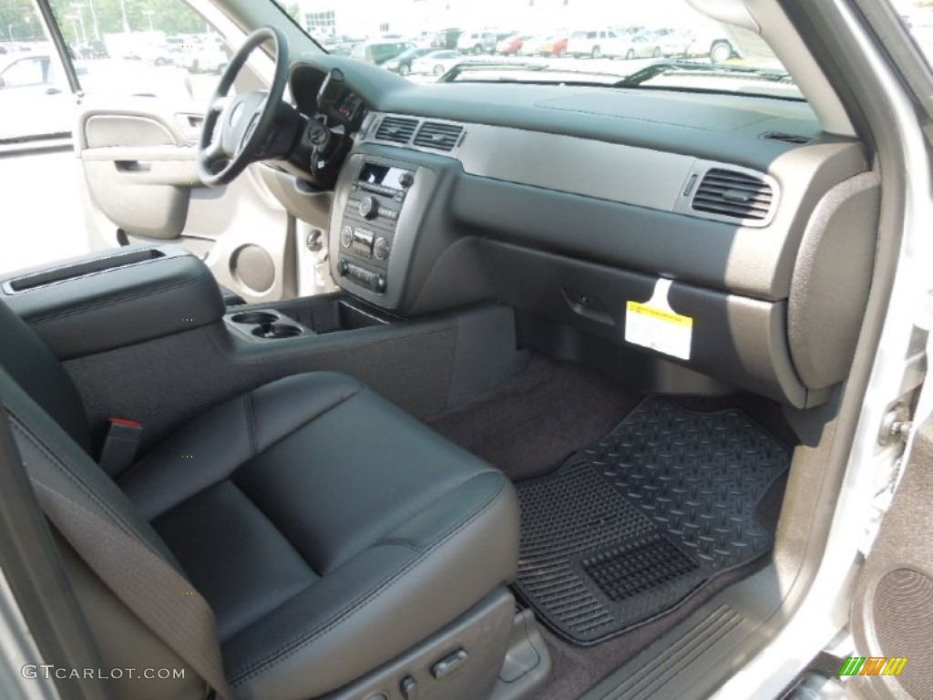 Ebony Interior 2013 Chevrolet Silverado 1500 LTZ Crew Cab 4x4 Photo #68701837