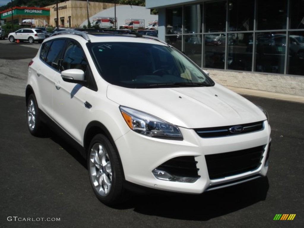 2013 Escape Titanium 2.0L EcoBoost 4WD - White Platinum Metallic Tri-Coat / Charcoal Black photo #2