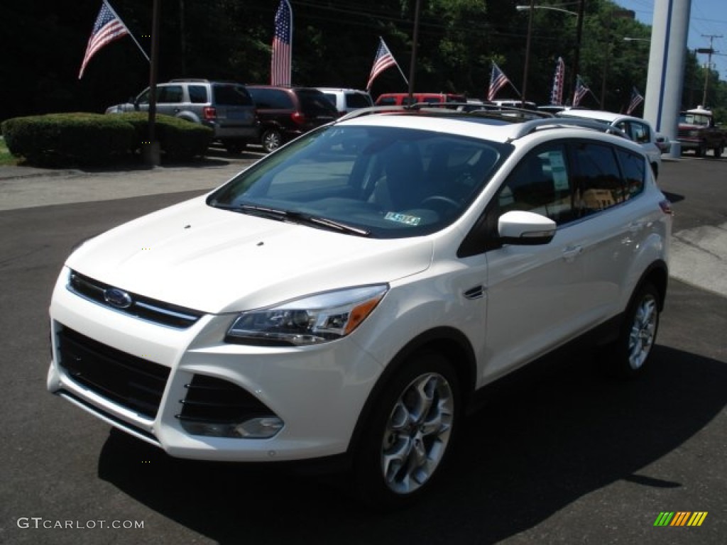 2013 Escape Titanium 2.0L EcoBoost 4WD - White Platinum Metallic Tri-Coat / Charcoal Black photo #4