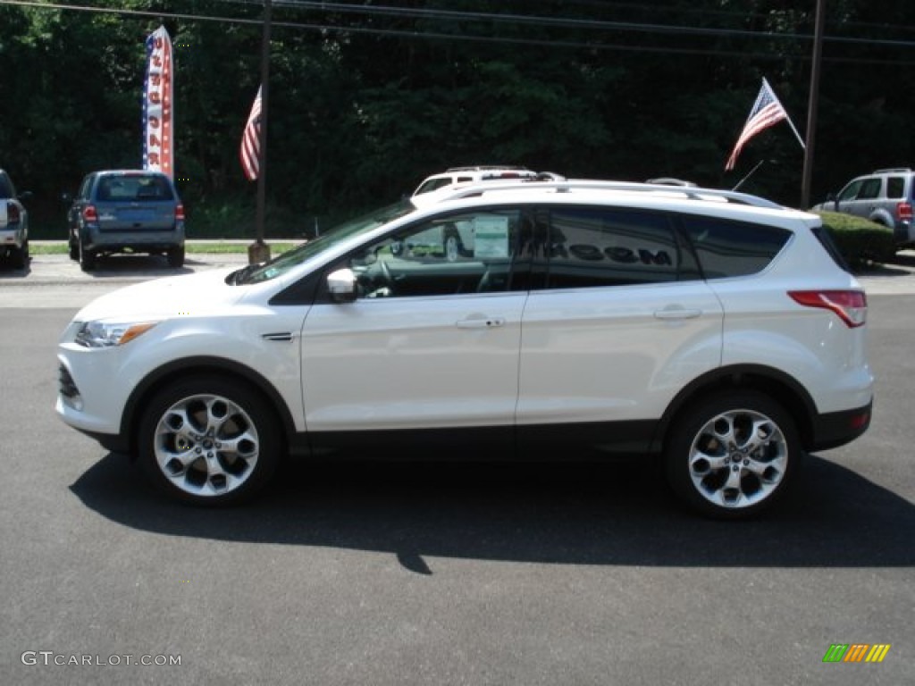 2013 Escape Titanium 2.0L EcoBoost 4WD - White Platinum Metallic Tri-Coat / Charcoal Black photo #5