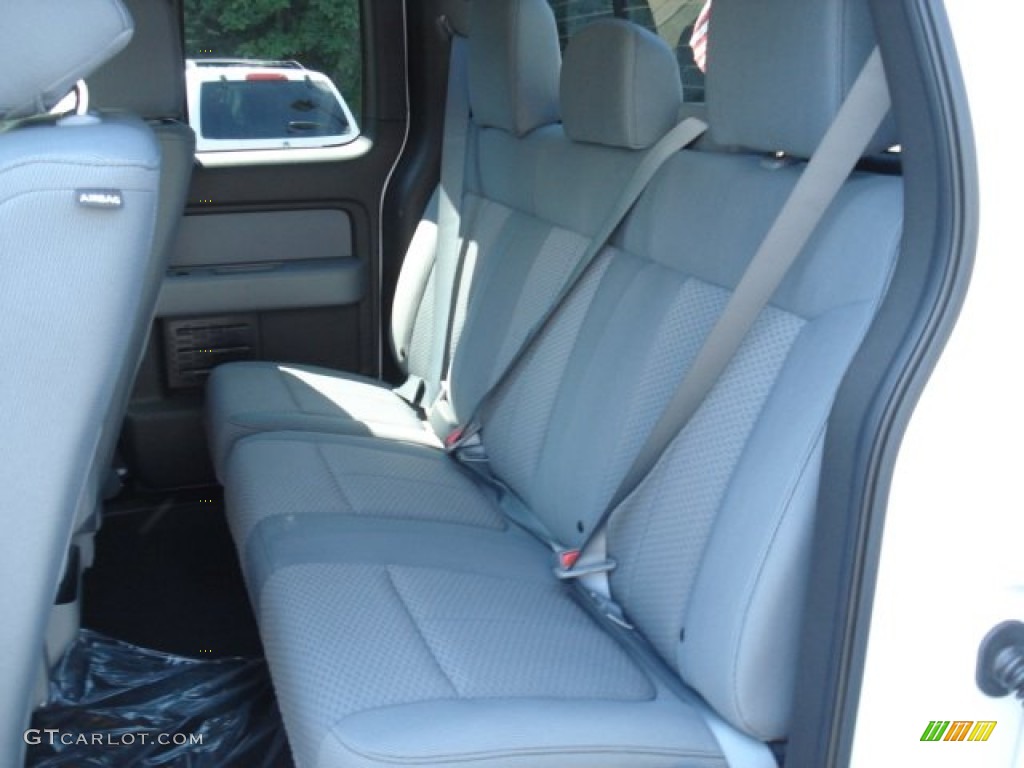 2012 F150 XLT SuperCab 4x4 - Oxford White / Steel Gray photo #13