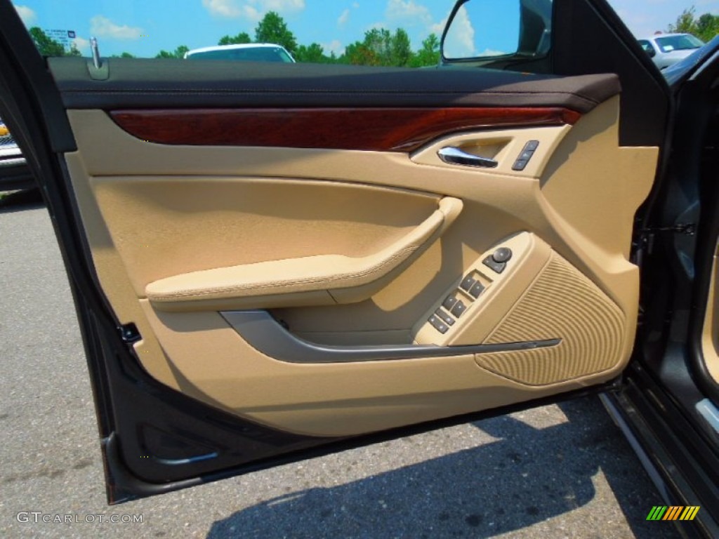 2013 Cadillac CTS 3.0 Sedan Cashmere/Ebony Door Panel Photo #68702749