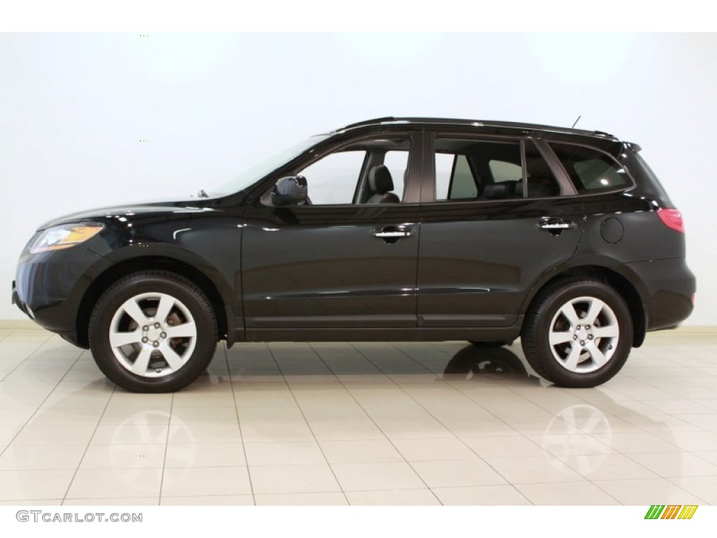Ebony Black 2008 Hyundai Santa Fe Limited 4WD Exterior Photo #68704645