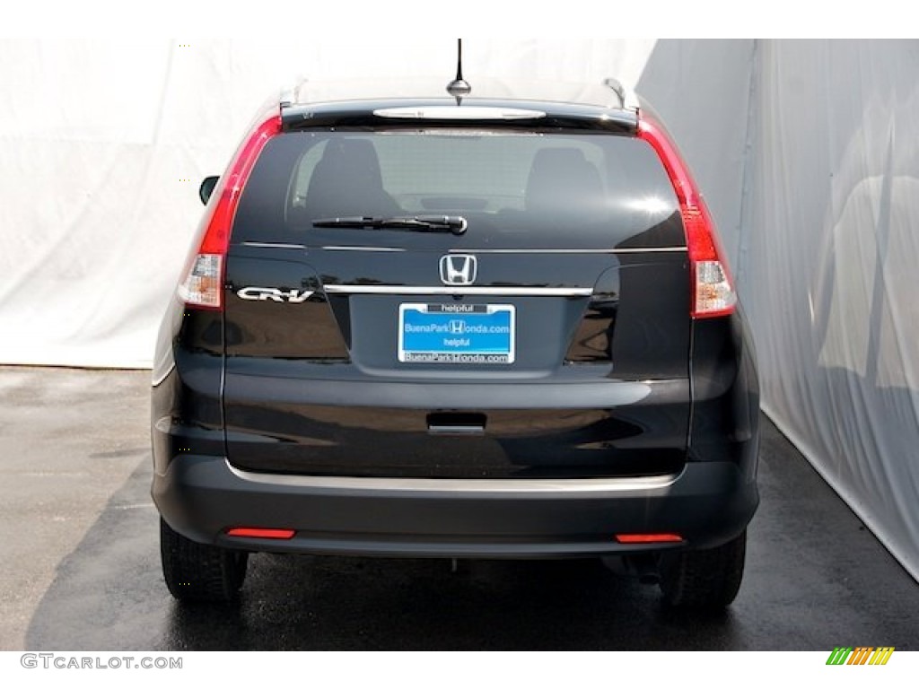 2012 CR-V EX - Crystal Black Pearl / Black photo #6