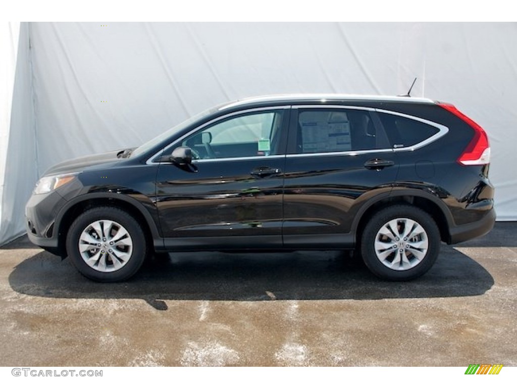 2012 CR-V EX-L - Crystal Black Pearl / Black photo #4