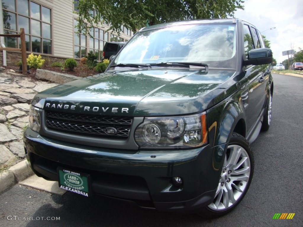 2011 Range Rover Sport HSE LUX - Galway Green Metallic / Arabica/Almond photo #1