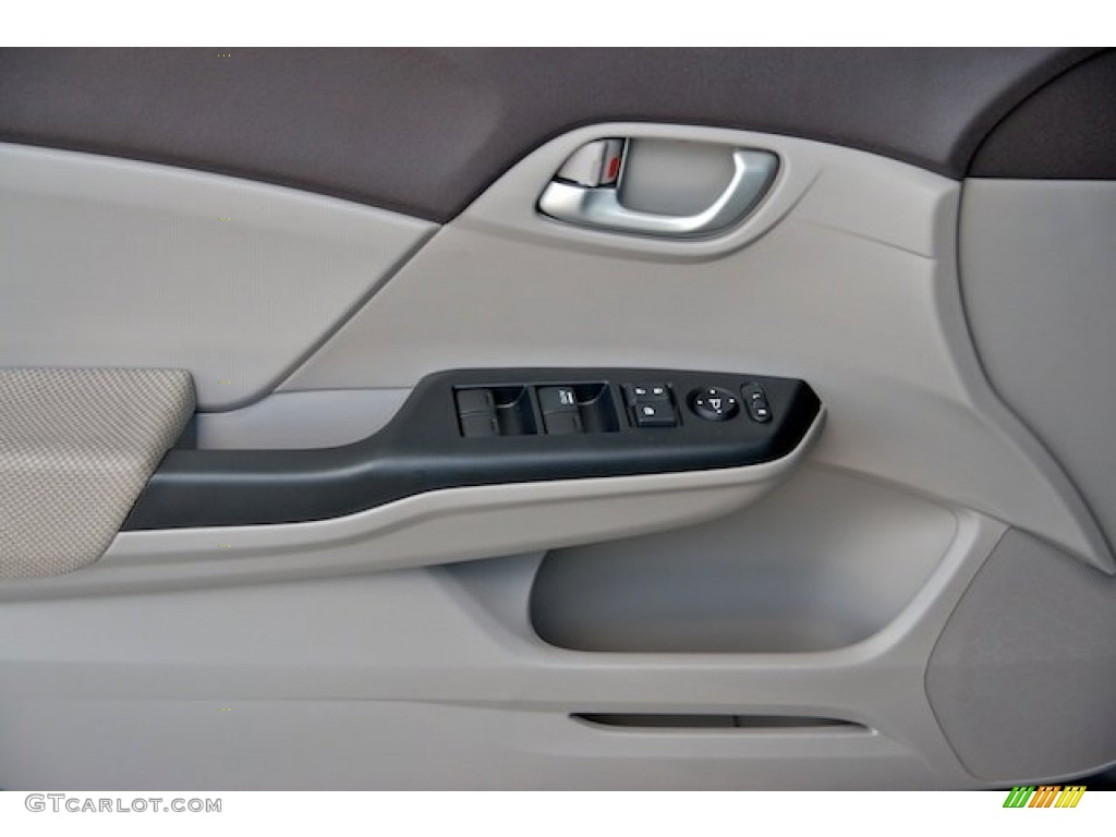 2012 Civic LX Sedan - Polished Metal Metallic / Gray photo #8