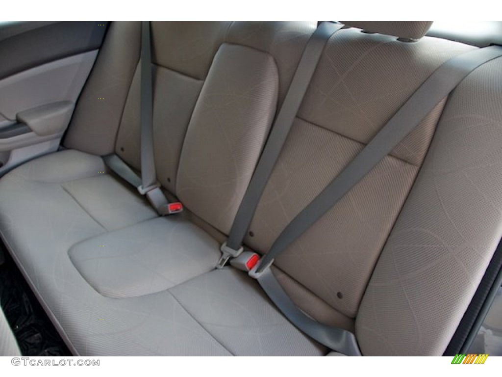 2012 Civic LX Sedan - Polished Metal Metallic / Gray photo #15