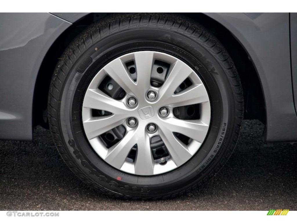 2012 Civic LX Sedan - Polished Metal Metallic / Gray photo #7