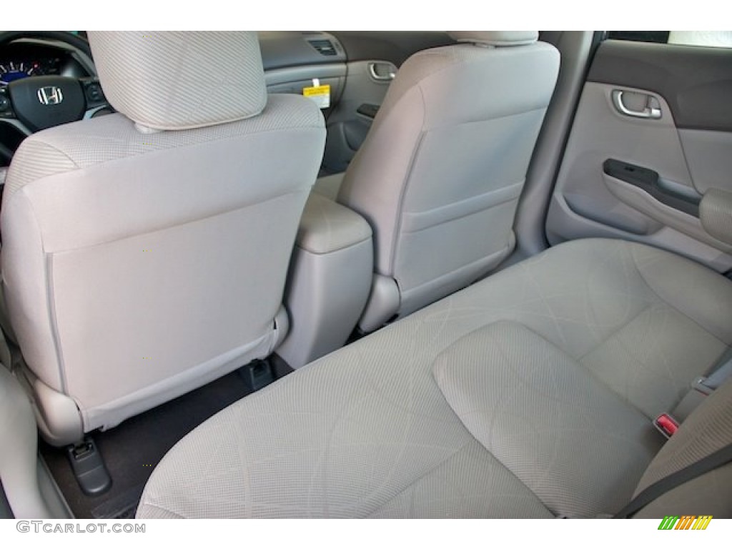 2012 Civic LX Sedan - Polished Metal Metallic / Gray photo #13